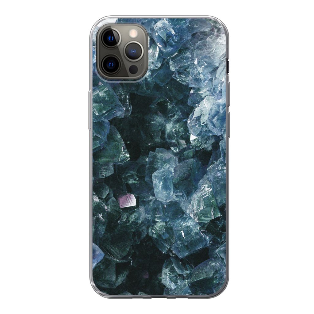 MuchoWow Handyhülle Schutzhülle Hülle für iPhone 13 Pro Max Edelsteine und Mineralien - Kristall - Naturstein Silikon Softcase Handy Hülle -...