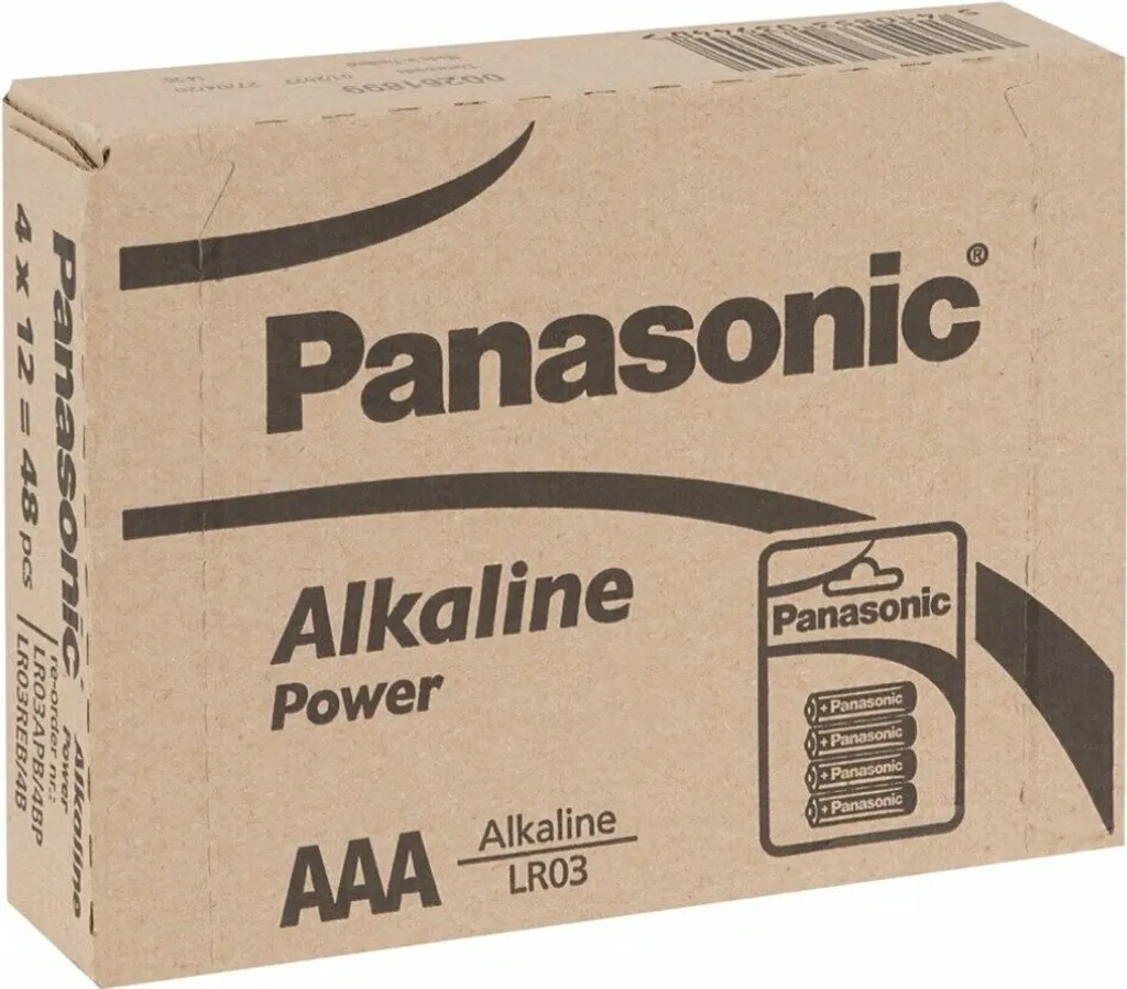 Batterie Panasonic AAA LR03 de 48 piles alcalines haute performance