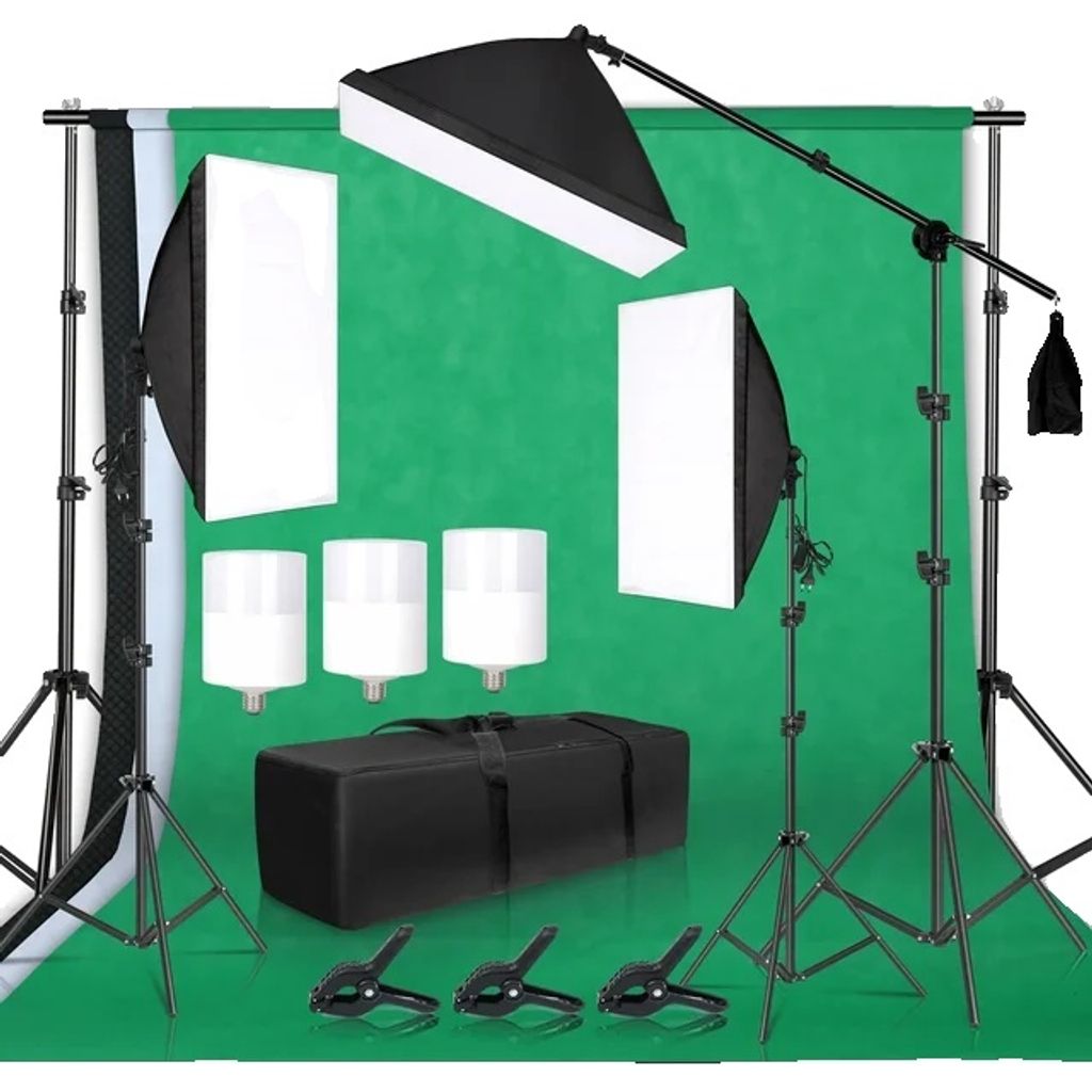 Fotografie Hintergrundrahmen-Stützkit, Softbox-Beleuchtung, Stativ, Foto Studio Kit 35