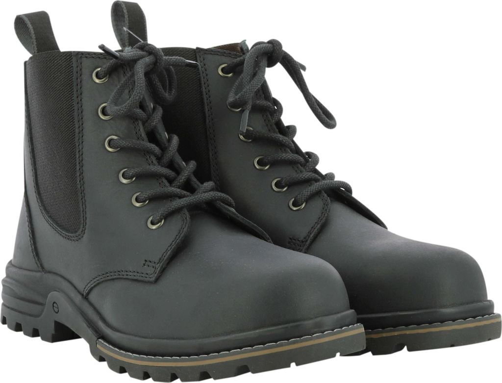 NORTON Secu Damen Schnürstieflette Rutschfest Büffelleder Schwarz, Farbe:schwarz, Größe:45