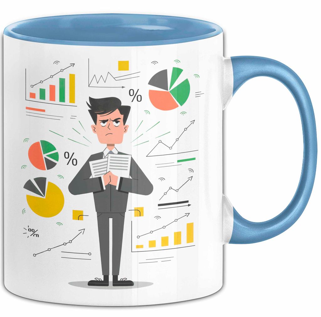BWL Student Tasse Geschenk Lustige Geschenkidee Spruch Für Zukünftige Führungskräfte (Blau)