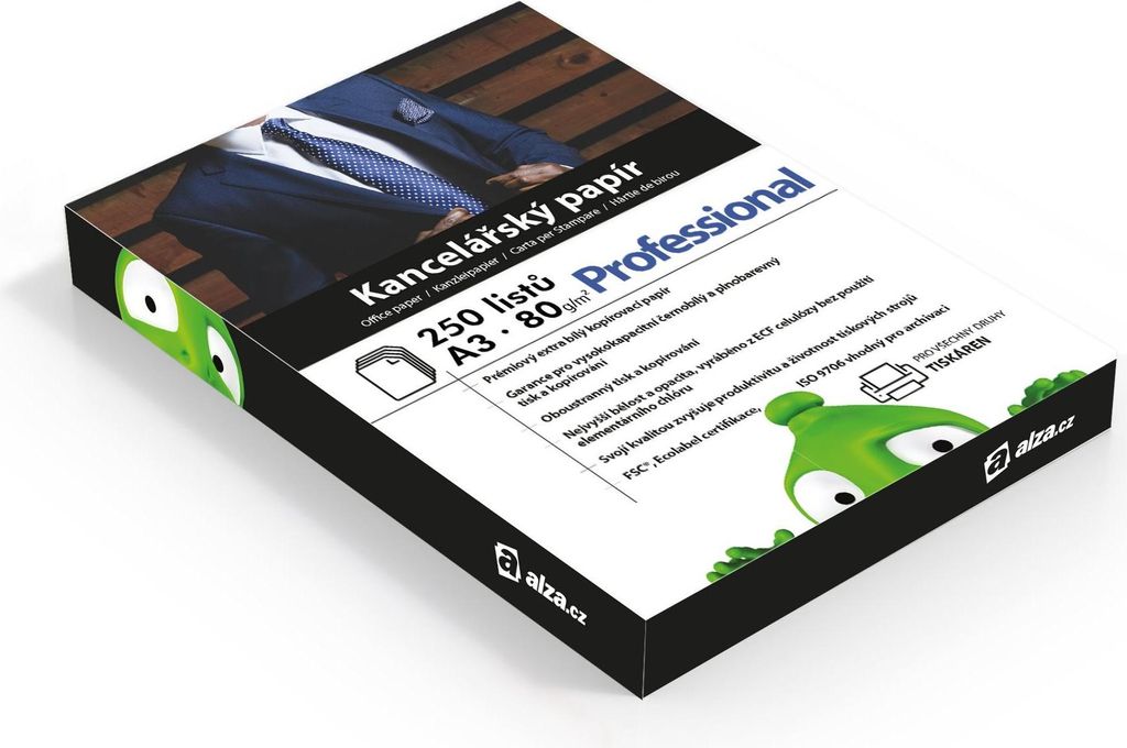 Büropapier A3 80 g/m² 250 Blatt, Weißgrad 170 CIE, für Laser- und Tintenstrahldrucker