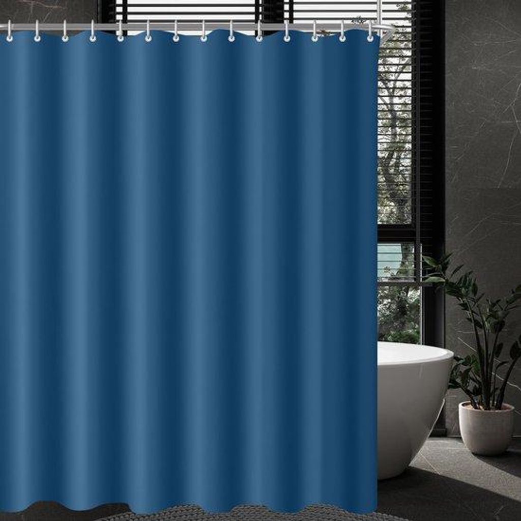 Unyqoos Extra Long Antifungal Duschvorhang mit gewichtetem Saum und wasserabweisenden Eigenschaften