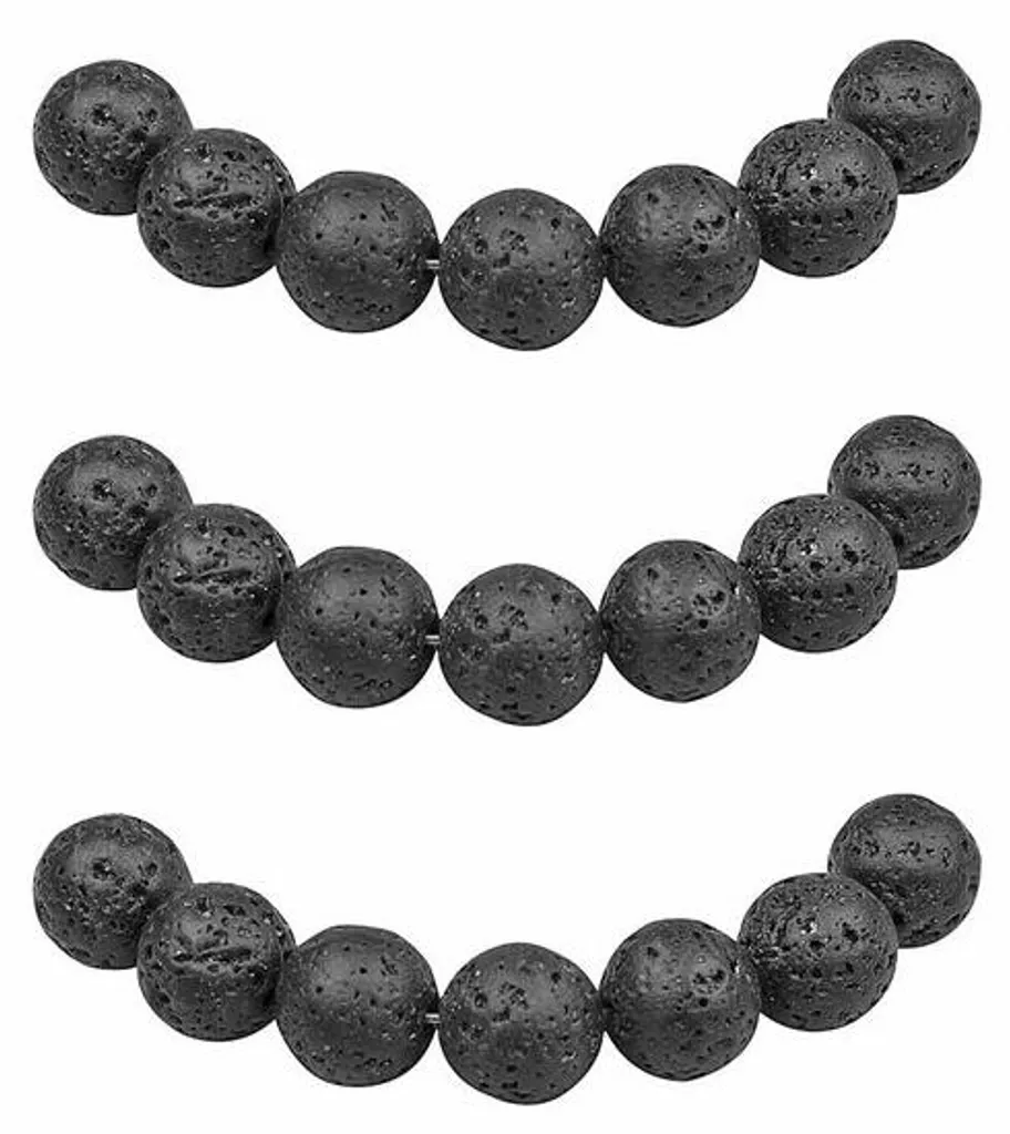 Perles en pierre volcanique de 8 mm pour la création de bracelets