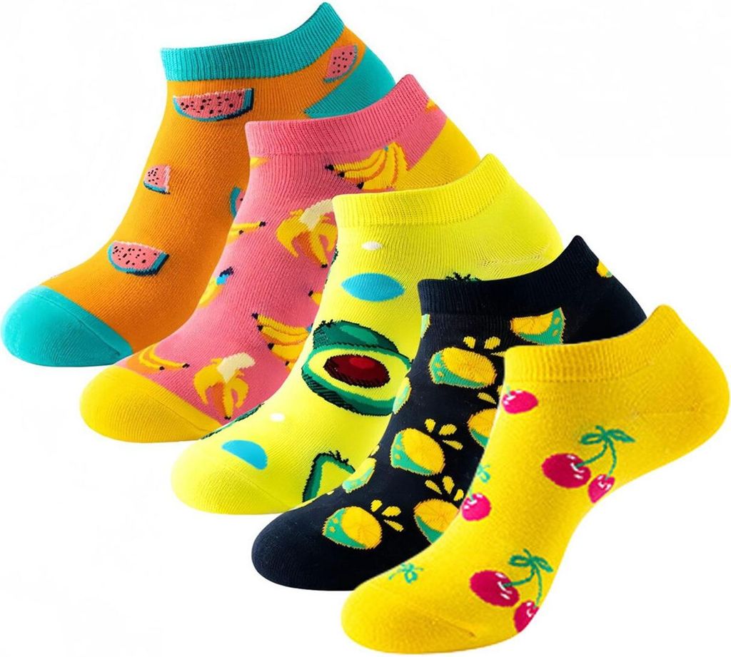 ASKSA 5 paires Chaussettes de Baskets Amusantes Femmes Image du produit 