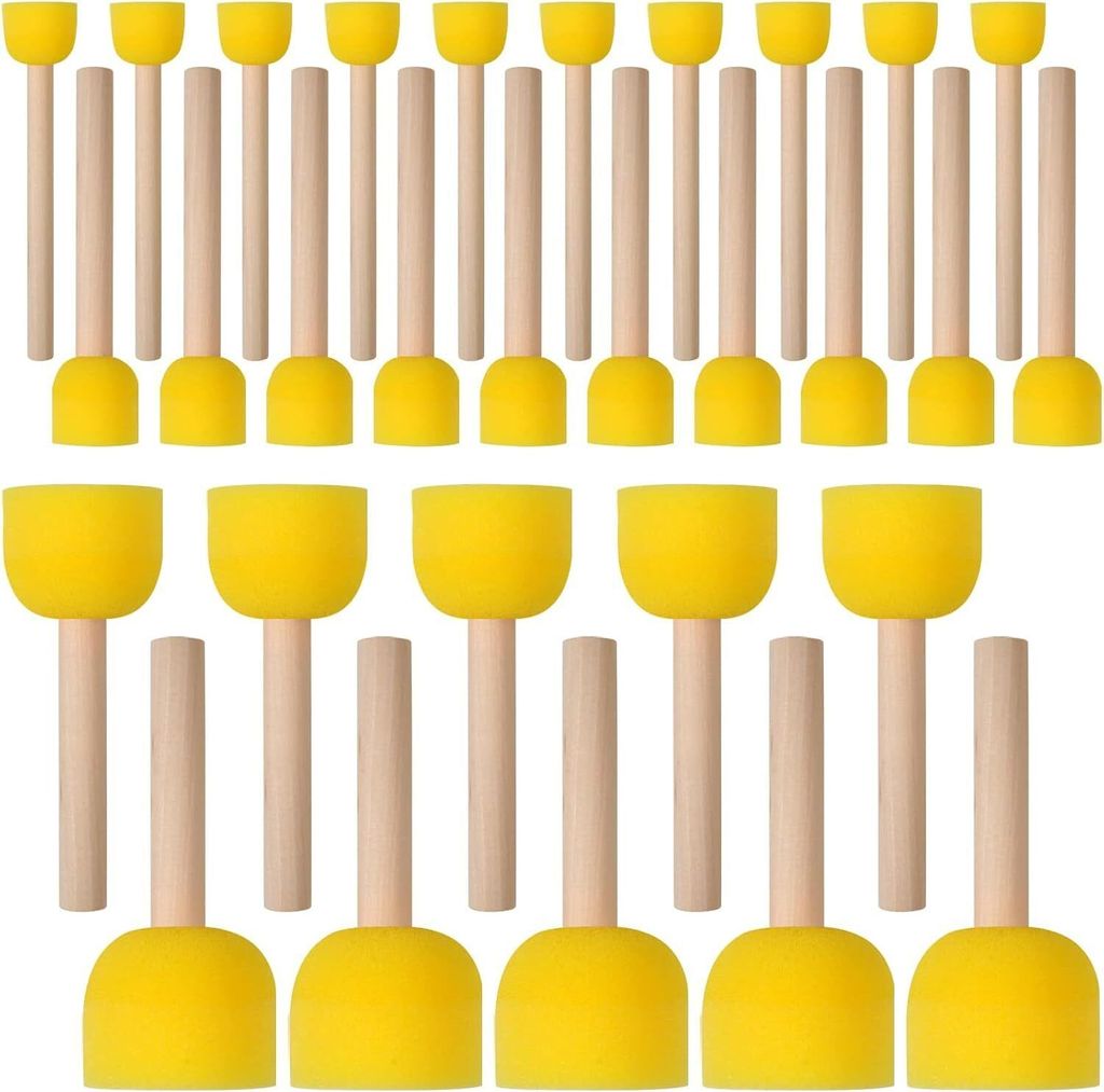 25 Stück Schaumstoffpinsel Set, 5 Größen Schaumstoffbürsten Produktbild 