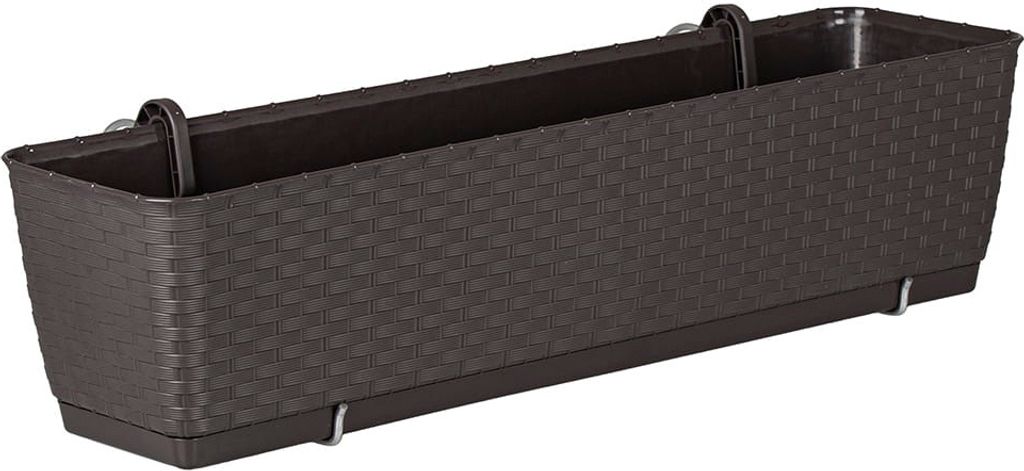 nabbi Plastikowa doniczka balkonowa DRL600PW 59 cm - brąz Zdjęcie produktu 
