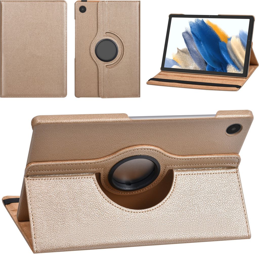 Samsung Tab A8 10.5 2022 Book Case Tablet - 360 Graden Draaibaar - Gold