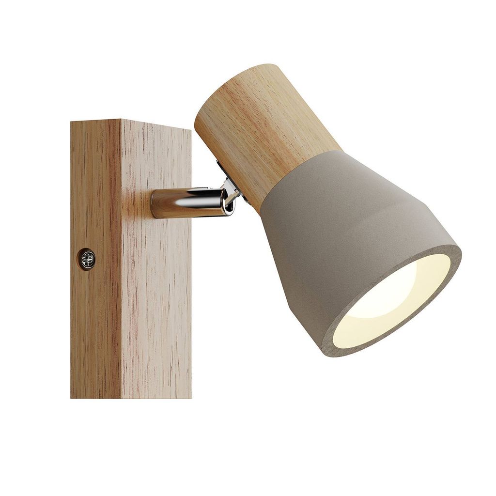 Lindby Strahler Filiz, 12 cm hoch, Holz, Beton, E14