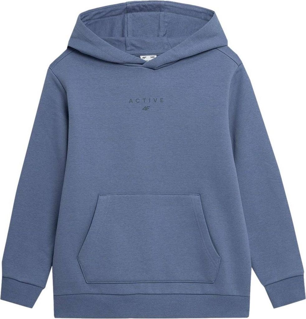 4F Mädchen Hoodie HJZ22 JBLD003 DENIM, Größe 140