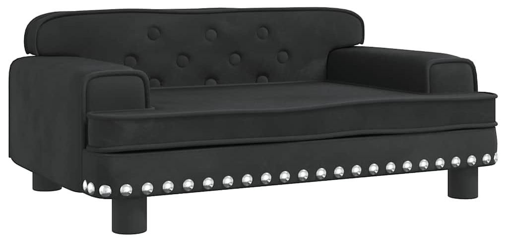 vidaXL Pelech pre psov čierny 70x45x30 cm Velvet Obrázok produktu 