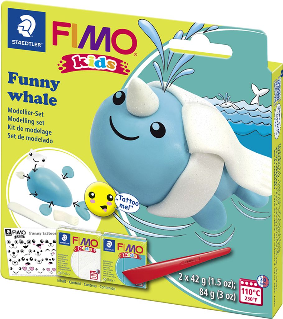 FIMO kids Modellier-Set "Funny whale" Blister