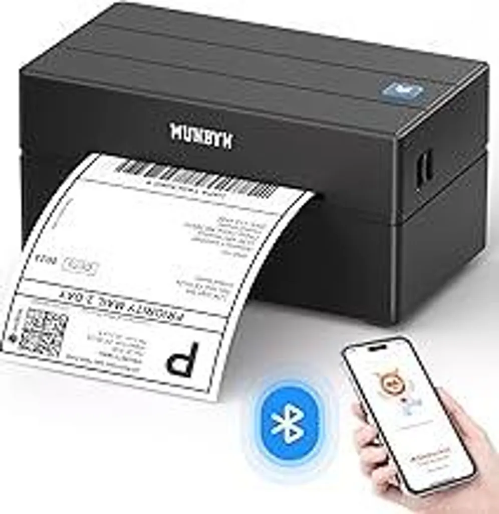 MUNBYN 130B Stampante Etichette Bluetooth 4x6 per Shopify ed eBay