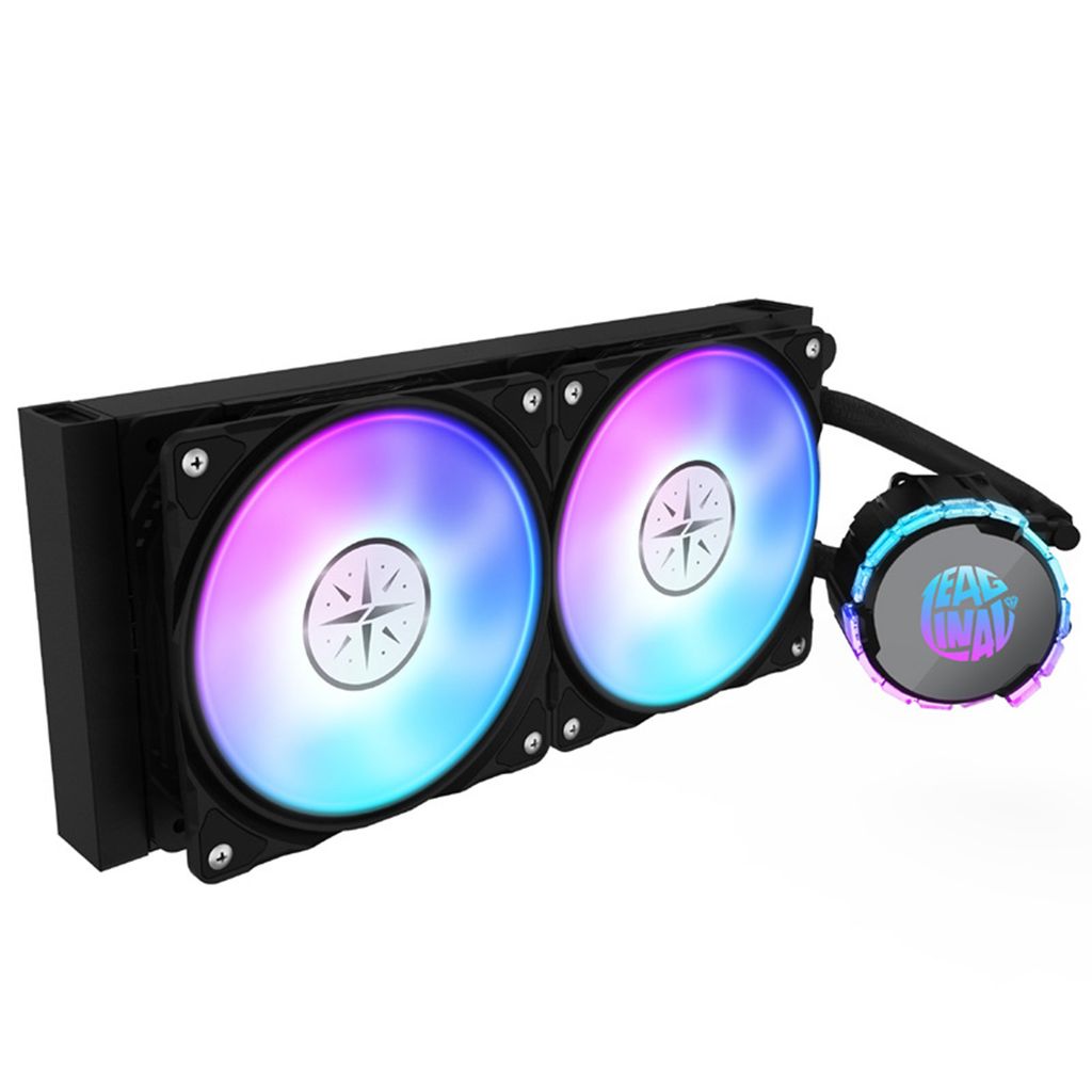 ZEAGINAL 240 A-RGB integrierter CPU-Wasserkuehlungskuehler mit Hochleistungs-PWM-Pumpe, hochdichte Wasserrohr-Lueftergeschwindigkeit: 800šC1800 U/min