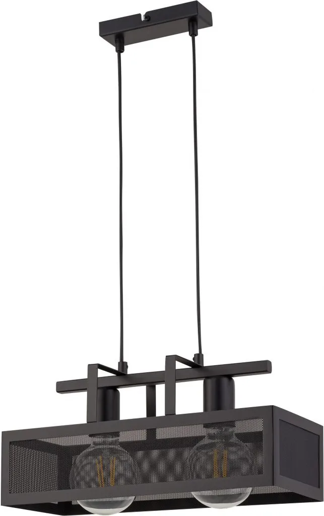 Suspension industrielle Albert noire en métal 2xE27 Sigma Lighting