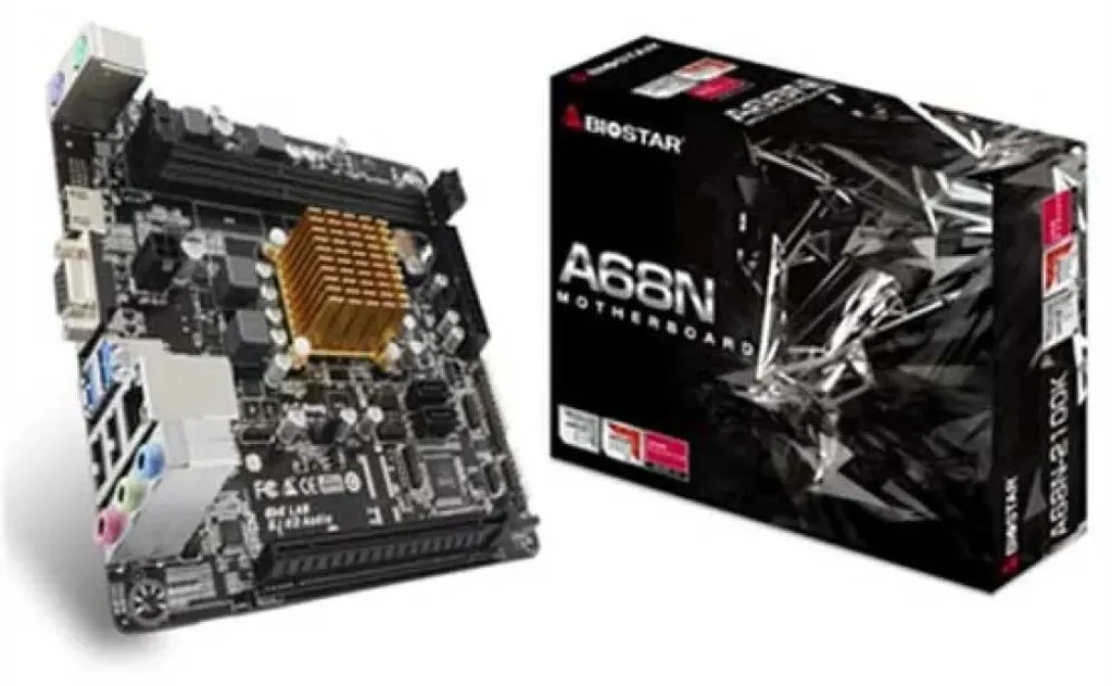 Biostar A68N-2100K Carte Mère Silencieuse USB 3.2 Gen 1 et Audio HD 8-CH