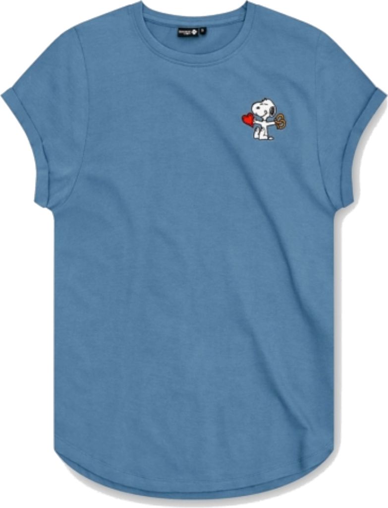 Bavarian Caps Damen Motiv T-Shirt , Snoopy - Dunkelblau, L