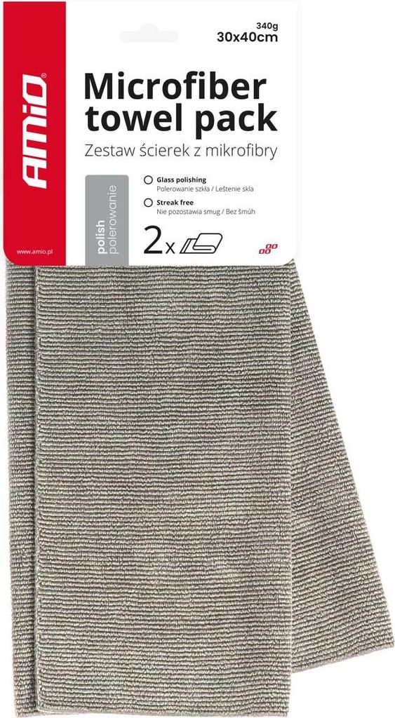 Mikrofaser Reinigungstücher 30x40cm 2er Set für Fenster und Glas streifenfrei