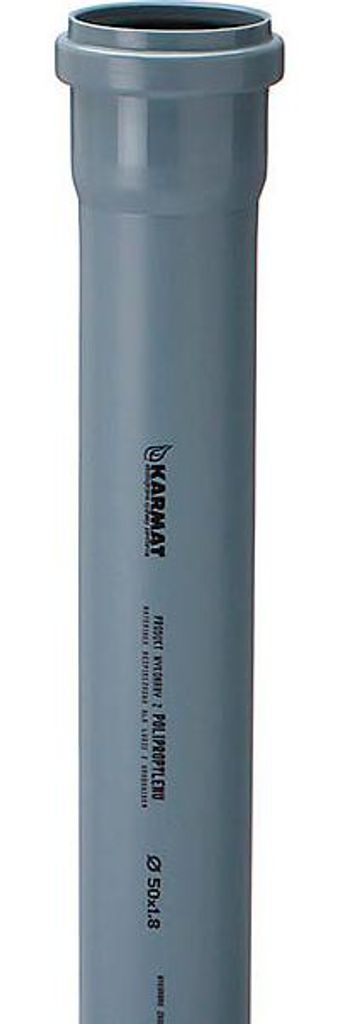 Graues Polypropylen Vollwandrohr 110 x 1000 mm für Produktbild 