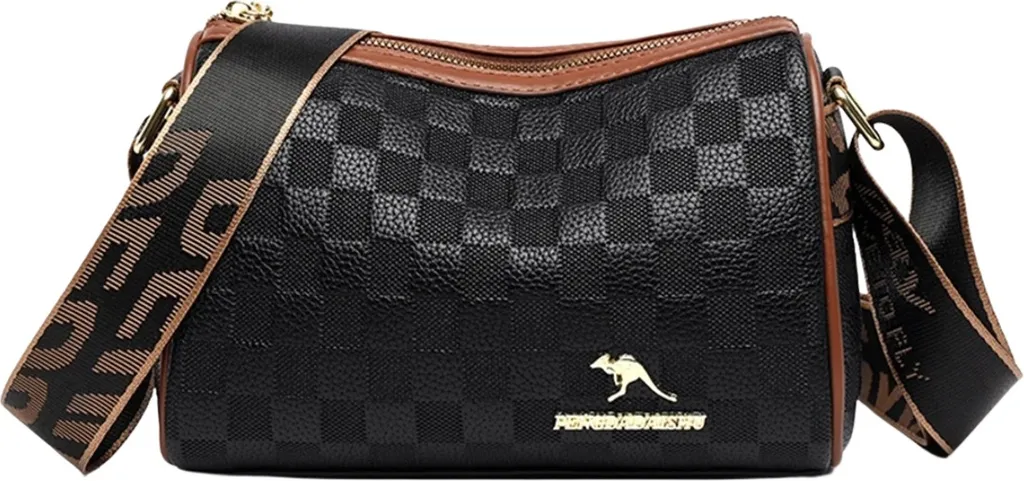 Camerazar Elegante Postbag in Pelle Nera - L'Essenza del Glamour