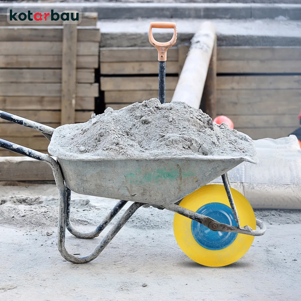 Roue de brouette polyuréthane KOTARBAU Ø 390mm increvable avec axe - 5