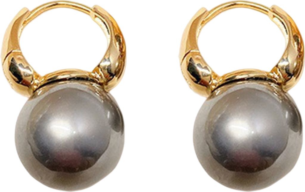 Paar Creolen, elegantes Temperament, minimalistisch, geometrisch, galvanisch, dekorativ, Geschenk für Damen, Kunstperlen, baumelnde Ohrringe, Ohrs...