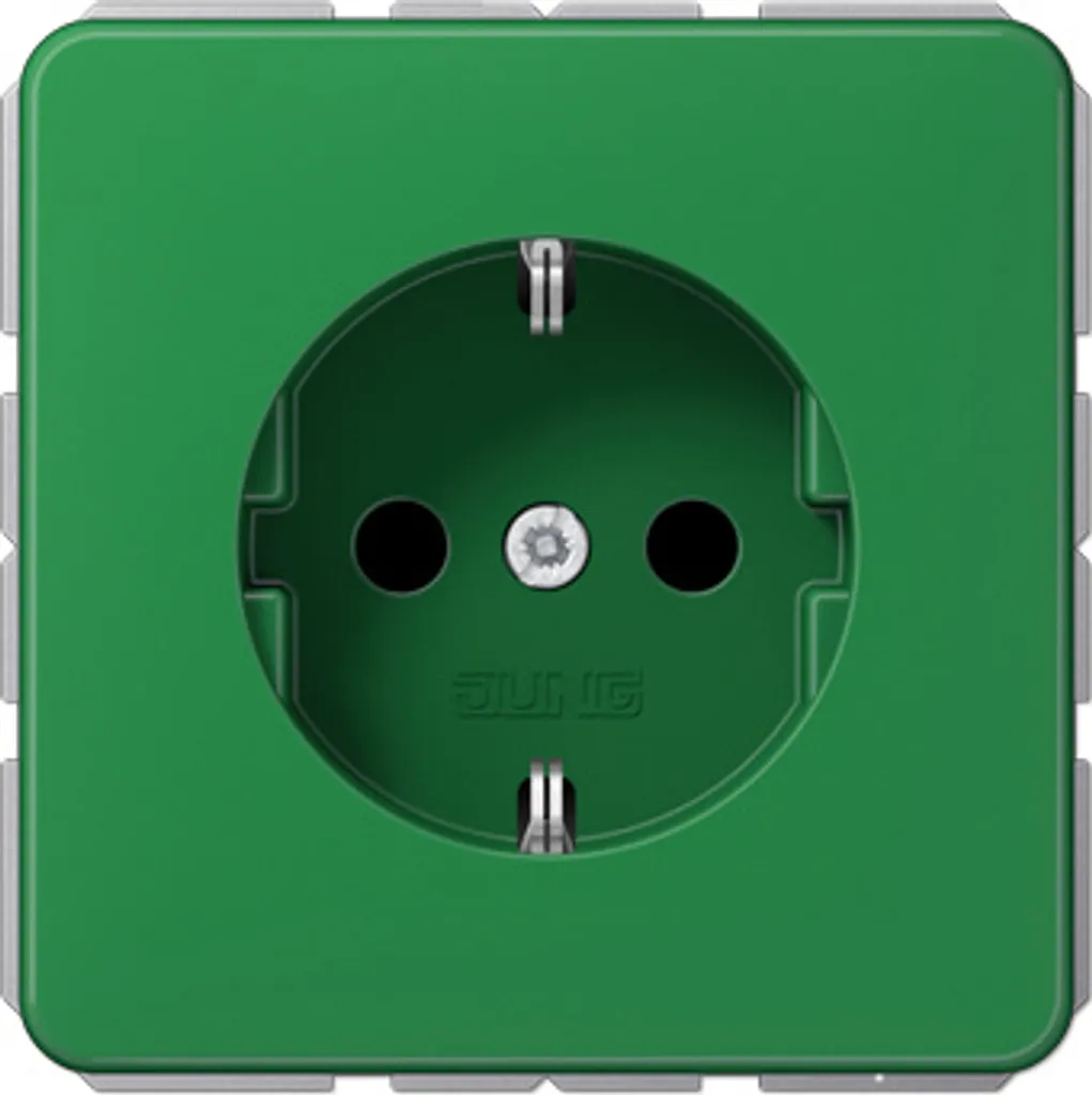 Cache Prise Jung CD 1520 BF GN Vert pour Identification des Circuits