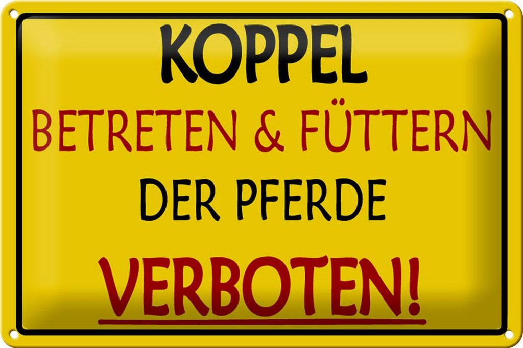 Blechschild Warnschild 30x20cm Koppel Betreten verboten Produktbild 