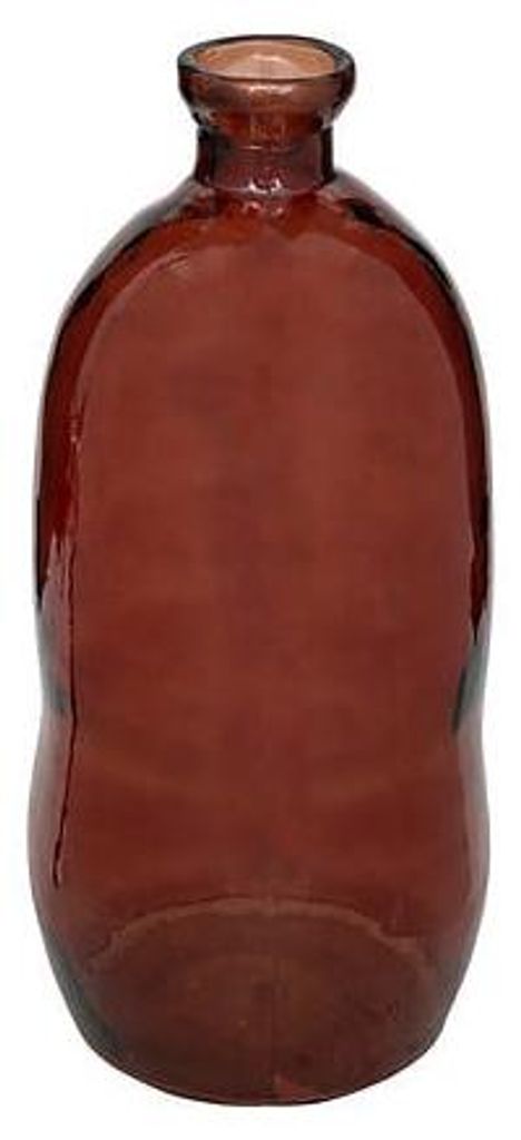 Uly Flaschenvase, 73 cm hoch, bernsteinfarbenes Recyclingglas