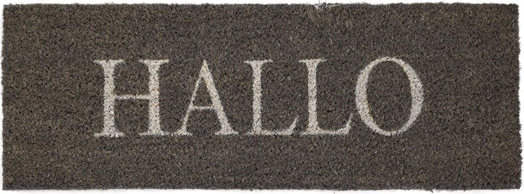 Fußmatte Hallo Kokos schlamm, 26 x 75 cm