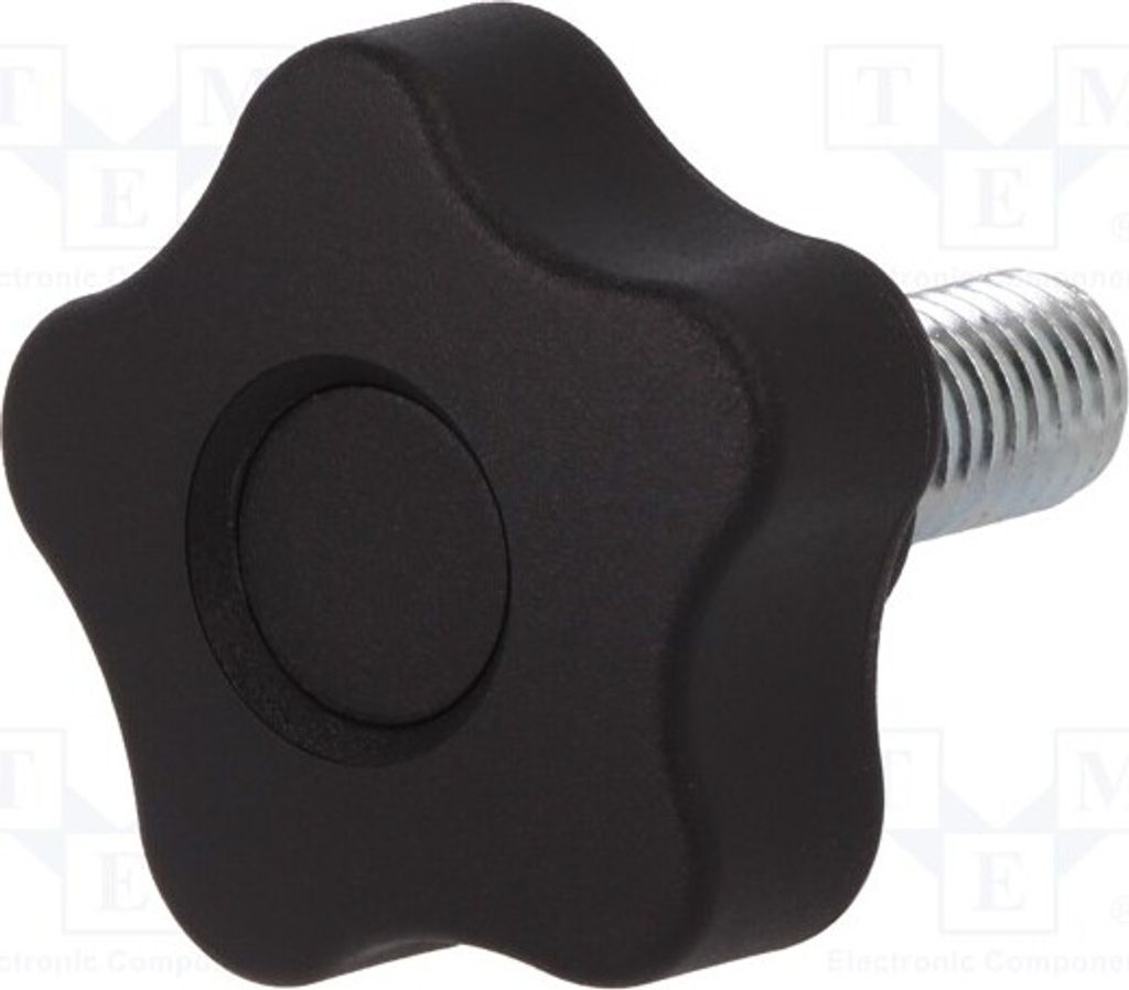 1x Rändelschraube H: 23mm VCT.40 P-M10X20-C9 Drehknöpfe 20mm Ø: 40mm Außengew: M10