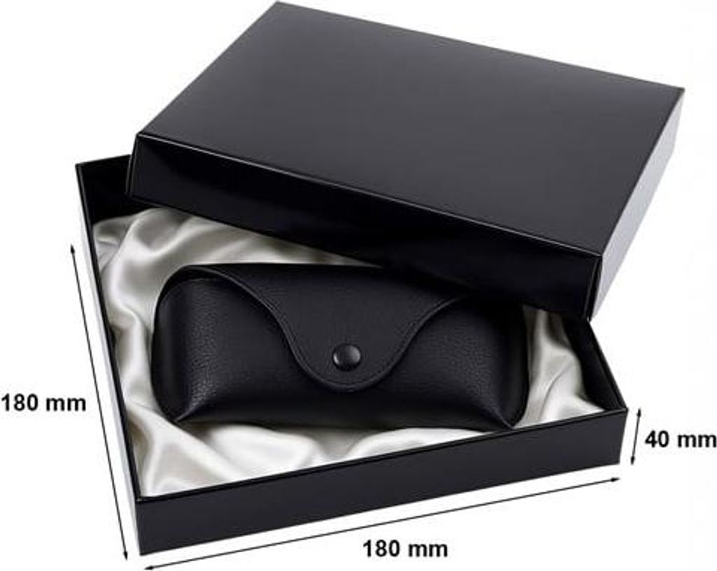 Laminierte Geschenkbox 180 x 180 x 40 mm, schwarz