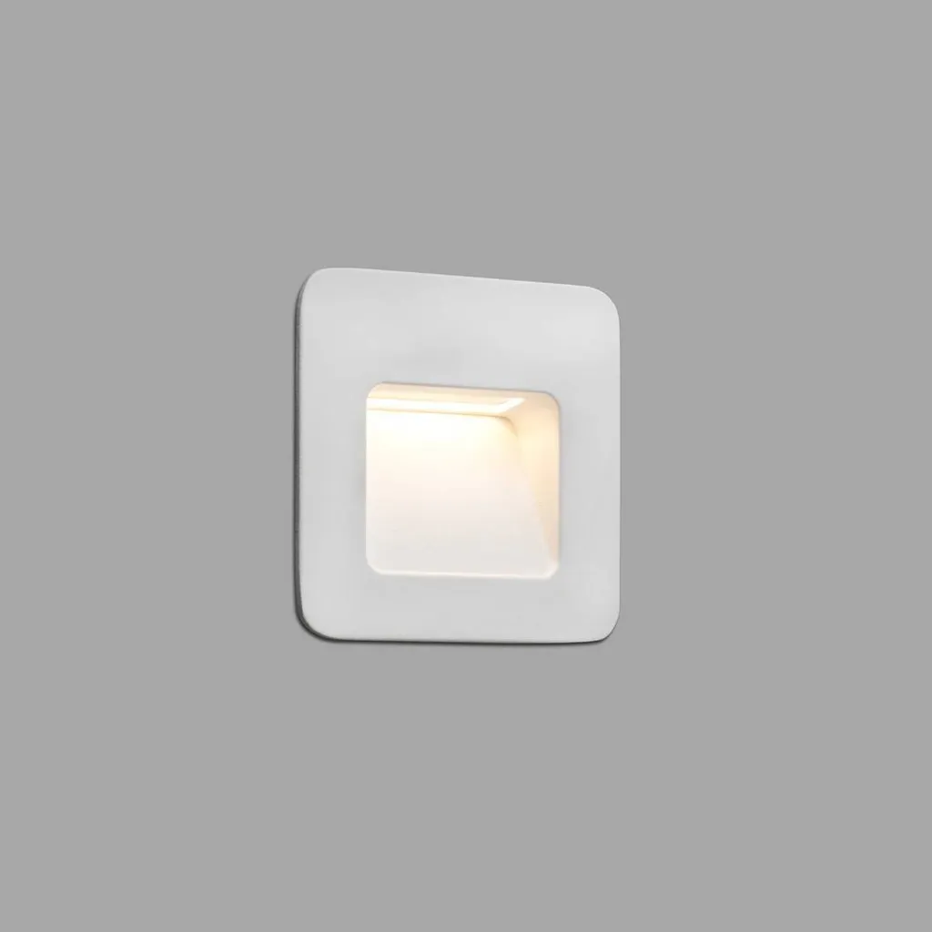 Applique murale encastrée NASE-1 3W 3000K IP44 blanc pour escalier