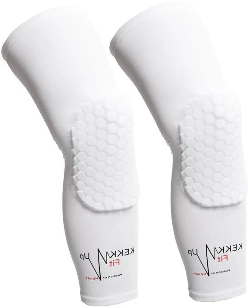 Genouillère de basket anti-choc jambière protection légère blanc M