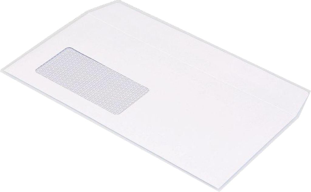 Briefumschlag TopSTAR DIN lang 220 x 110 mm (B x H) mit Fenster 100g/m mit Haftklebung Papier hochwei 250 St./Pack.
