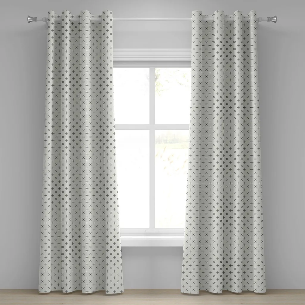 Paire de rideaux décoratifs nature 280x260 cm pour salon et chambre