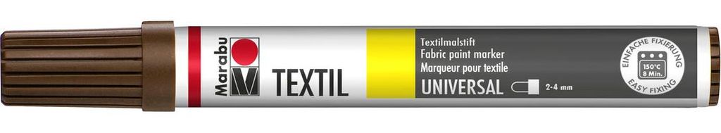 Textil Painter Mittelbraun 046 2-4 mm. Packung mit 6 Stück