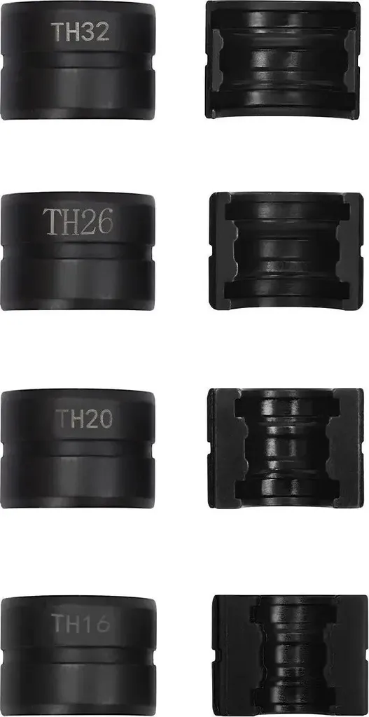 Finissez vos fuites : Mâchoires à sertir TH 16-32 mm - Acier CR45 Noir