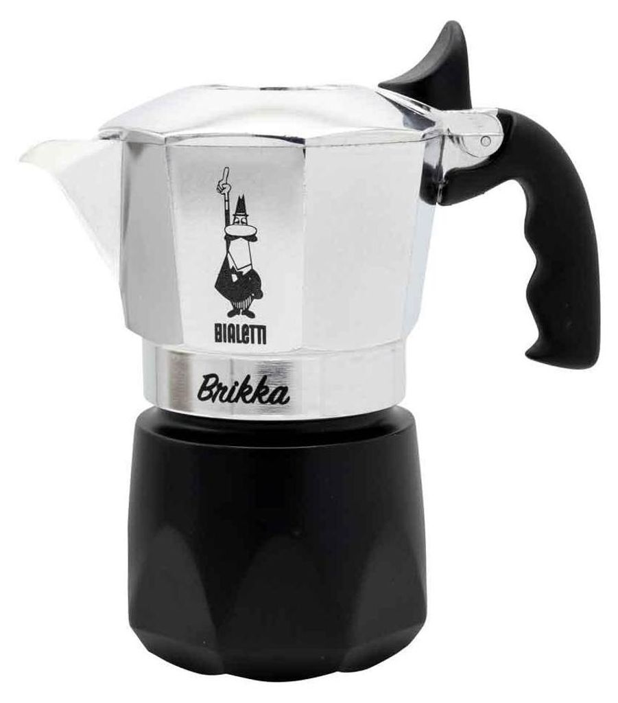 Bialetti Brikka, Mokka-Kanne, 0,1 l, Schwarz, Edelstahl, Produktbild 