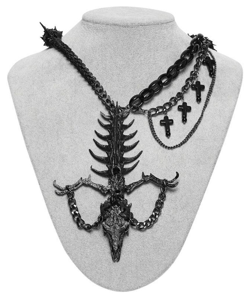 Punk Rave Halskette - Spine of the Abyss