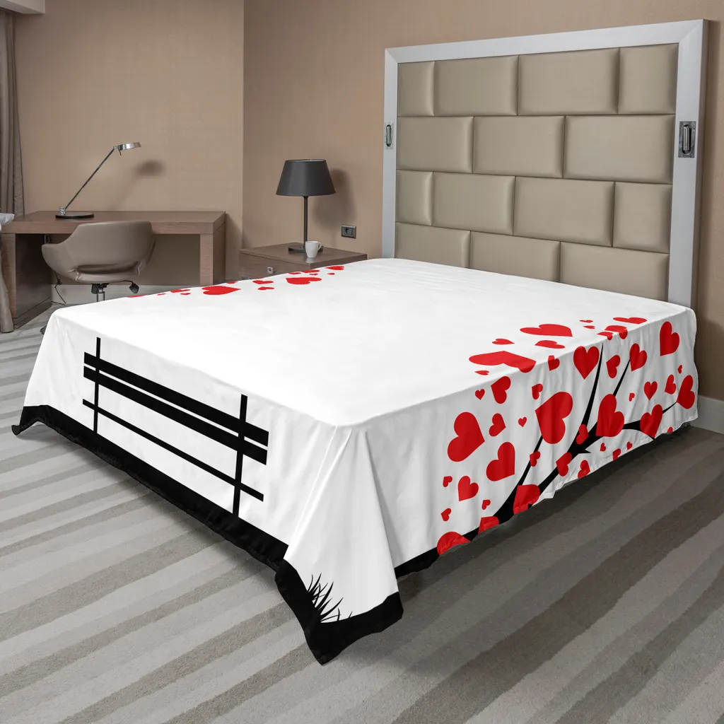 Drap plat décoratif 266x260 cm imprimé Arbre de vie style romantique