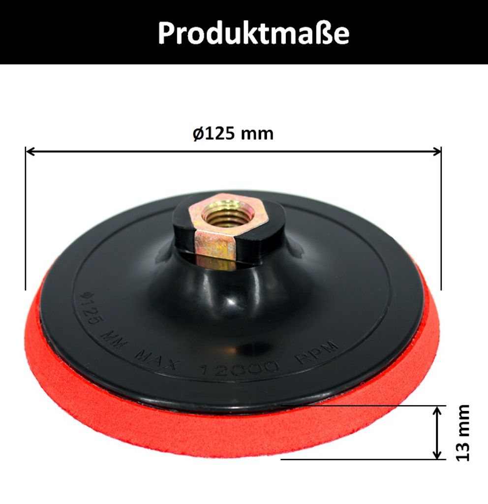 Polierteller 125 mm Stützteller Klett | Kaufland.de