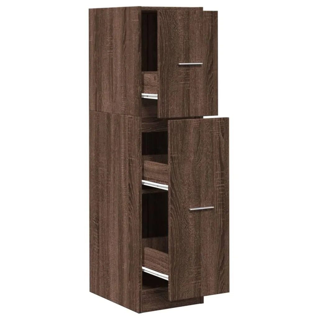 Armadietto Professionale Farmacia vidaXL 30x41x118 cm - Rovere Marrone