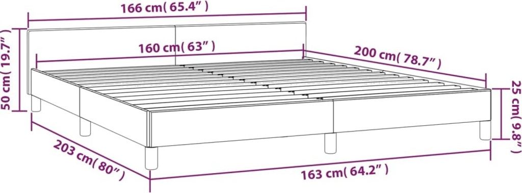 vidaXL vidaXL - Cadre de lit - avec - Tête de lit - Tissu - Image du produit 