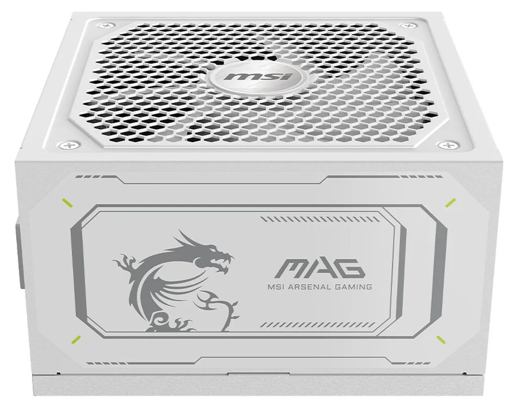 MSI MAG A1000GL White Alimentation Modulaire 1000W Gold Certifiée PCIE5