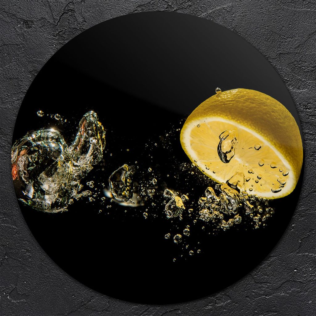 Glas-Herdabdeckplatten Glaskeramikkochfeld-Abdeckung Spritzschutz Glas Runden Schneidebrett fi40 cm - Fruchtwasser