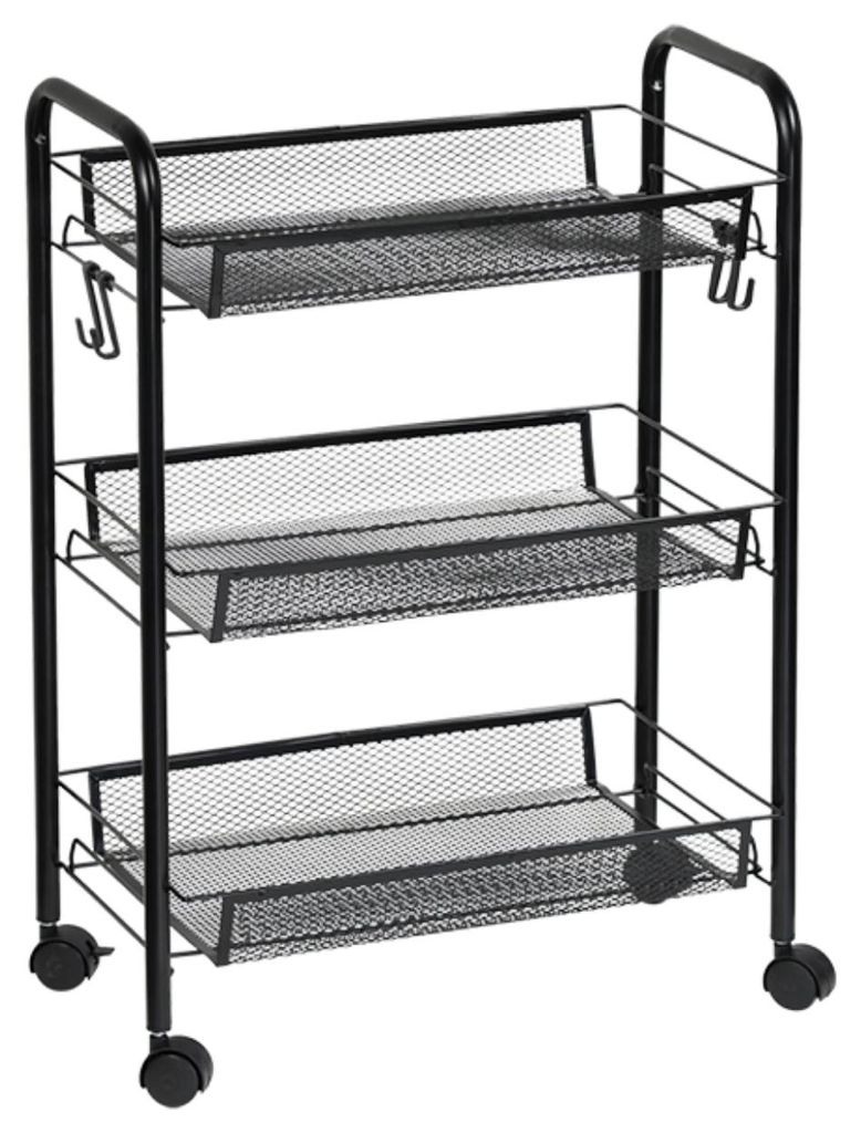 KESPER Küchenwagen, Metall, 3 Ablageflächen, mit Rollen, Produktbild 