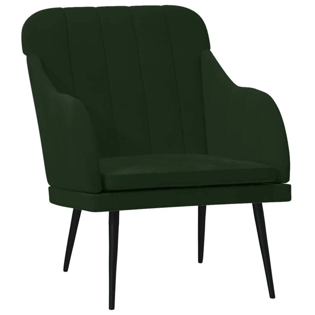 Offerta Poltrona SYFAX Velluto Verde 63x76x80 cm - Comfort Garantito