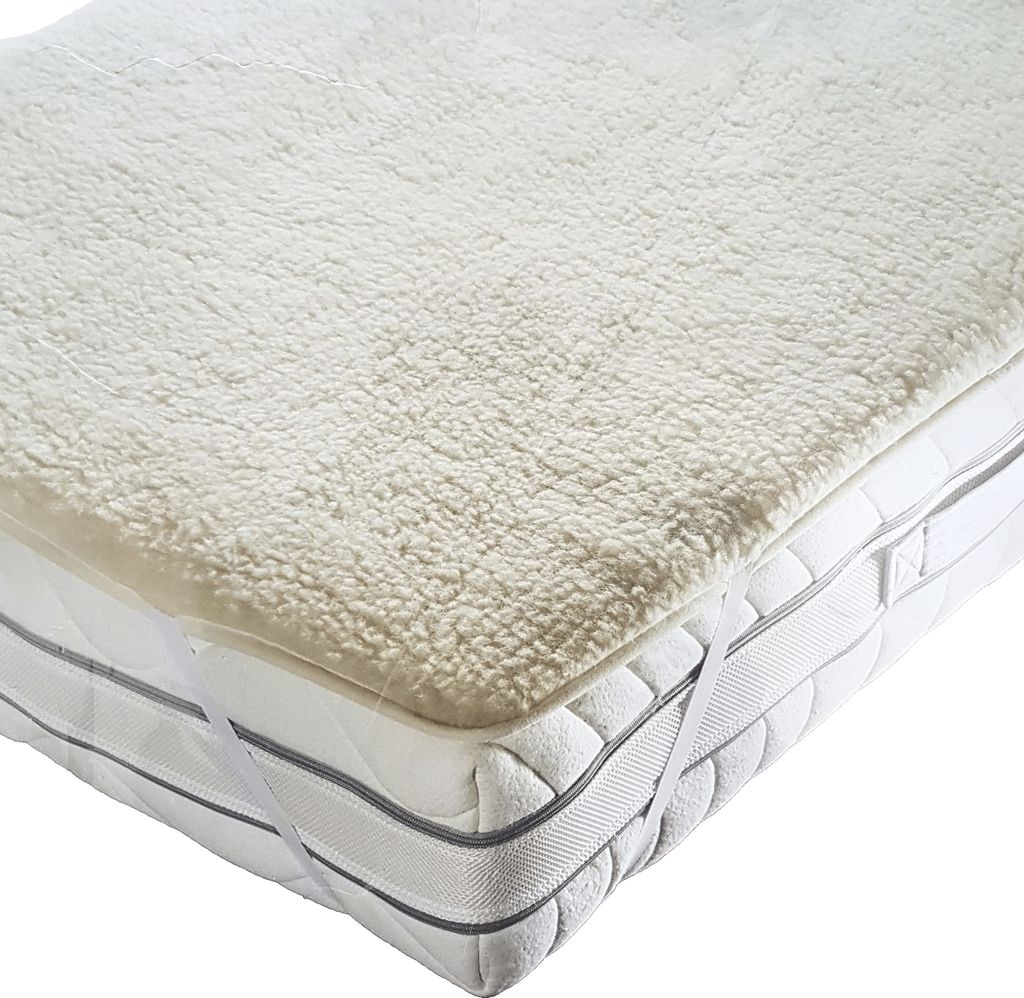 Schurwoll-Matratzenauflage Schurwolle Matratzenschoner Topper 100 x200cm