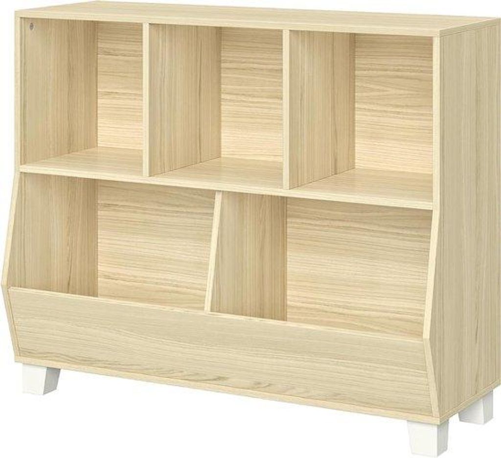 Kinder Spielzeug-Regal - Viereckiger und kompakter Schrank - 35 Zoll - Holzbeschichtung